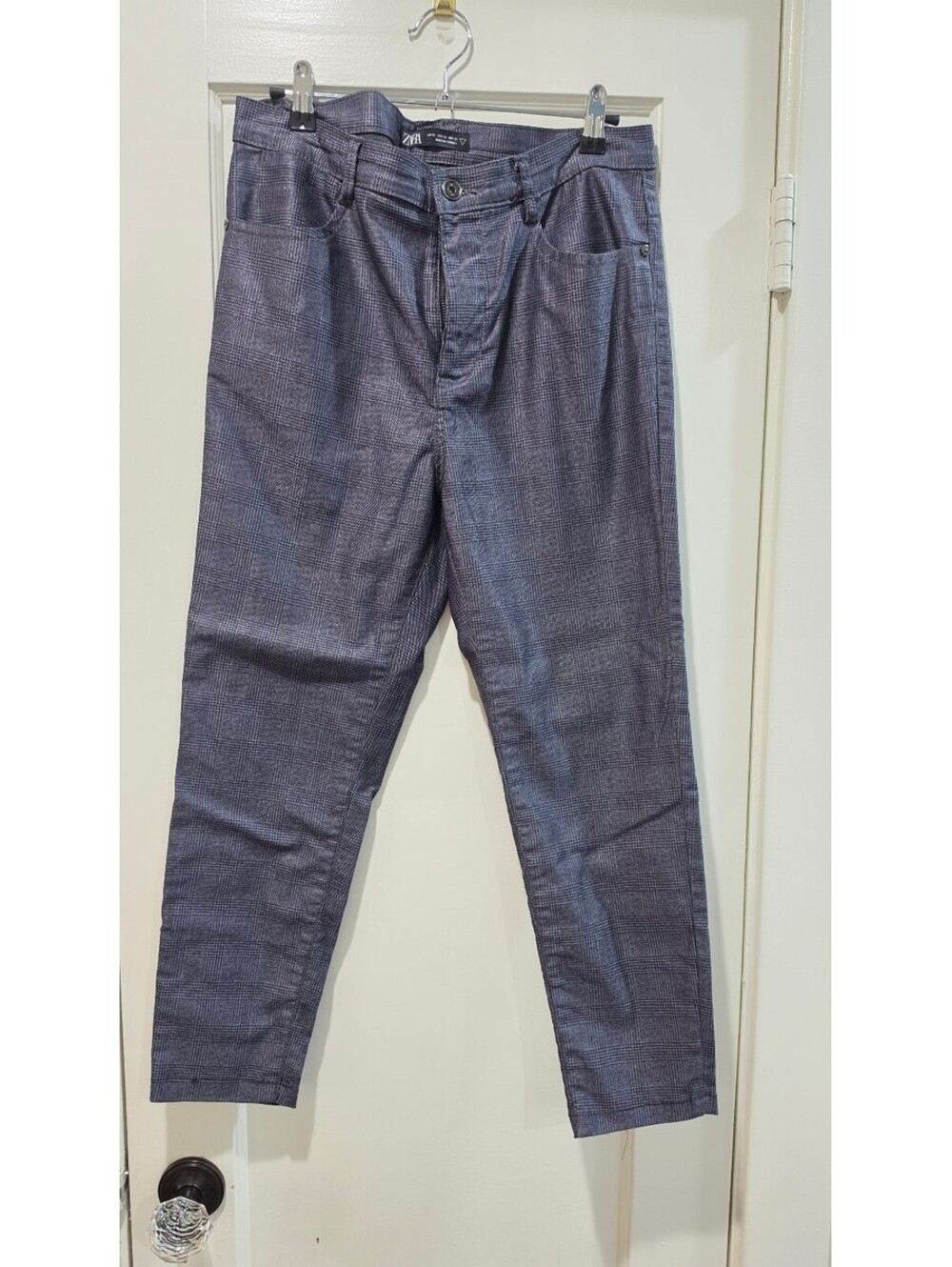 Zara Women's Plaid Tapered Pants Size EUR 42 / USA 32